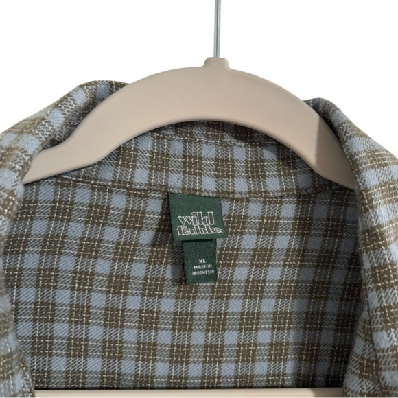 Wild Fable Brown and Blue/Gray Casual Button Down Shirt I Size: L - Picture 6 of 6